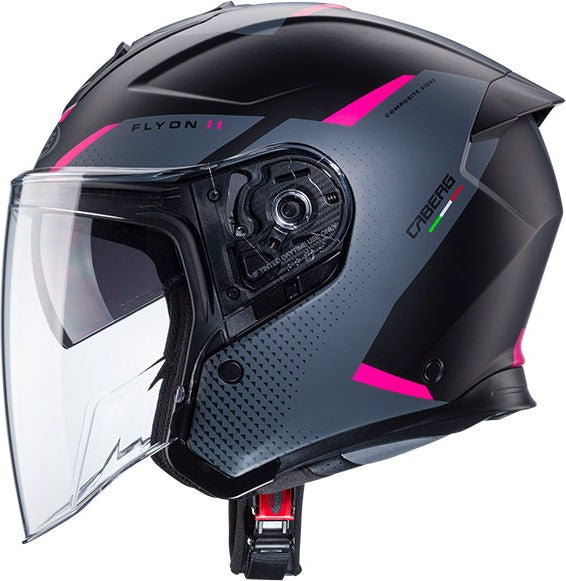 CABERG FLYON 2 BOSS HELMET GREY FUCHSIA | C4HF60L9