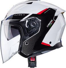 CABERG FLYON 2 BOSS HELMET WHITE RED BLUE | C4HF60M6