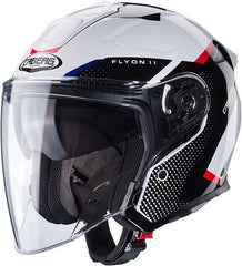 CABERG FLYON 2 BOSS HELMET WHITE RED BLUE | C4HF60M6