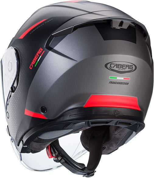 CABERG FLYON 2 BOSS HELMET GREY RED BLACK | C4HF60M8