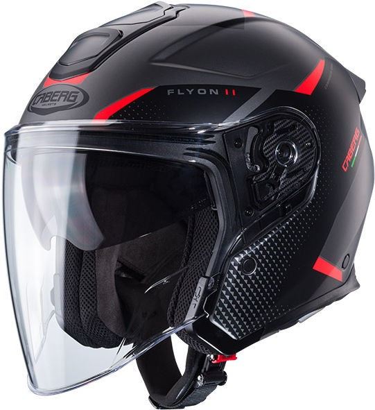CABERG FLYON 2 BOSS HELMET GREY RED BLACK | C4HF60M8