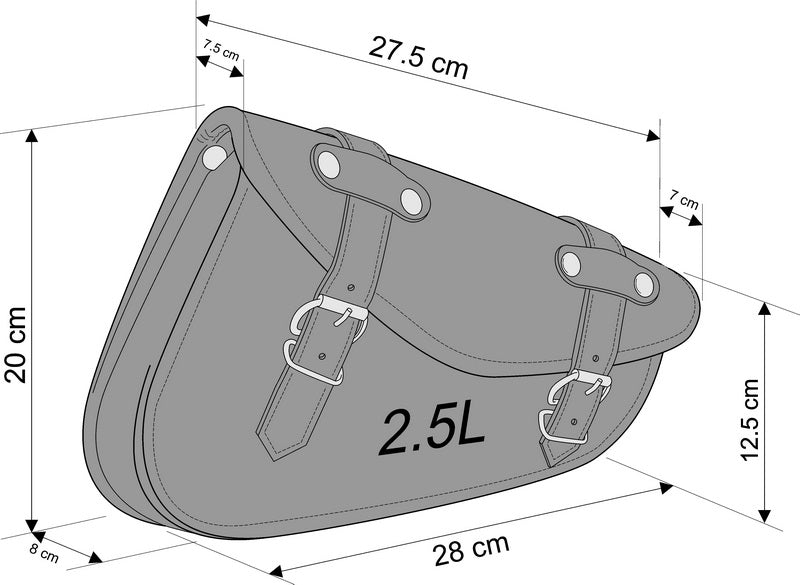 Custom Acces Detroit Right Saddlebag, Black | AP0002N