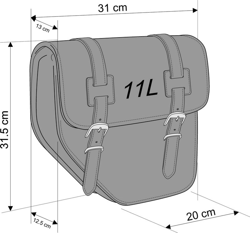 Custom Acces Ibiza Right Saddlebag, Black | AP0006N