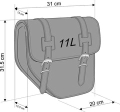 Custom Acces Ibiza Pair Of Saddlebags With Metal Base + Pair Of Universal Brackets, Black | API003N