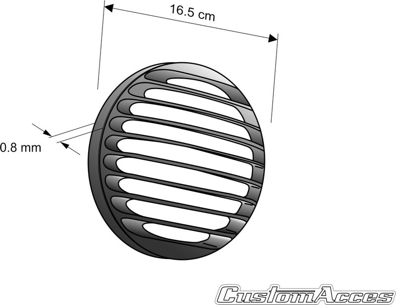 Custom Acces Max Model Headlight Protector, Black | FAR001N