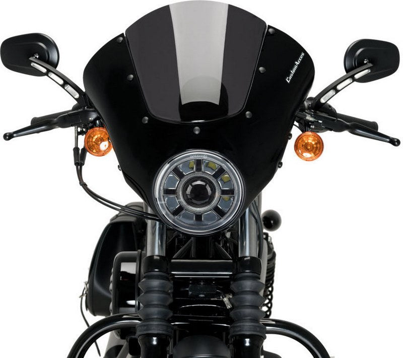Custom Acces HEADLIGHT MODEL REVOLVER + SUPPORT C/BLACK | HL0014N