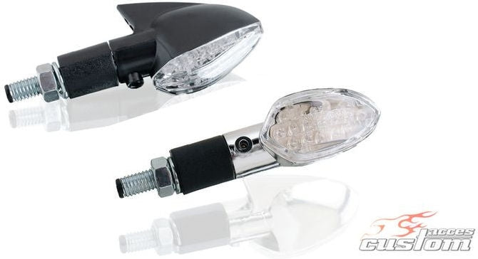 Custom Acces Flecha Turn Light, Crystal Clear By Pair, Black | IF0001N