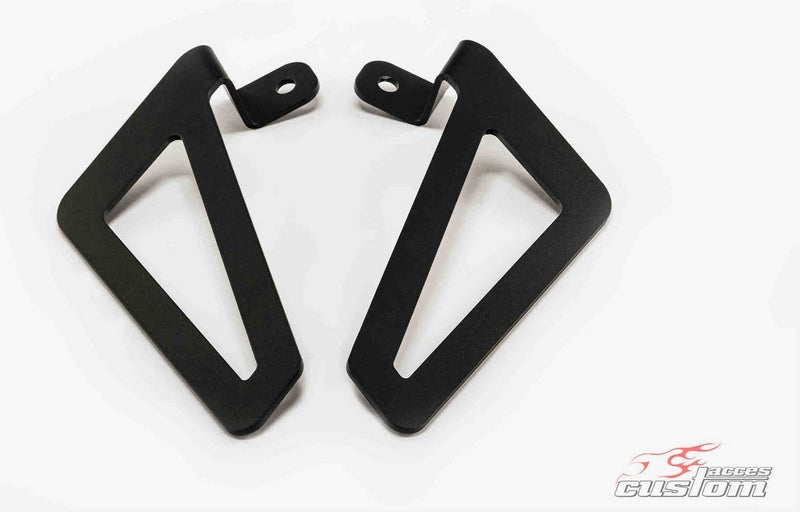Custom Acces Leather Saddlebags Supports, Black | KF0003N