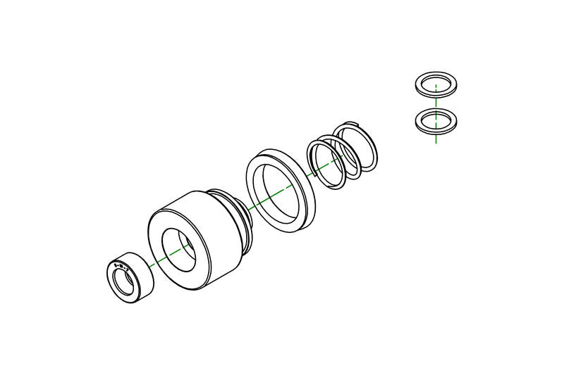 Clutch slave cylinder Ø 30.5 mm, Natural