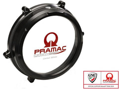 CNC Racing Clear oil bath clutch cover Ducati Panigale Pramac racing Lim. Ed., Black | CA200BPR