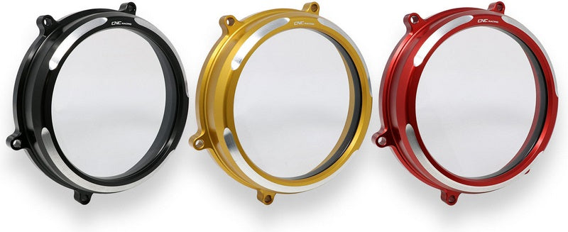CNC Racing Clear oil bath clutch cover Ducati Panigale BICOLOR, Black | CA200BS