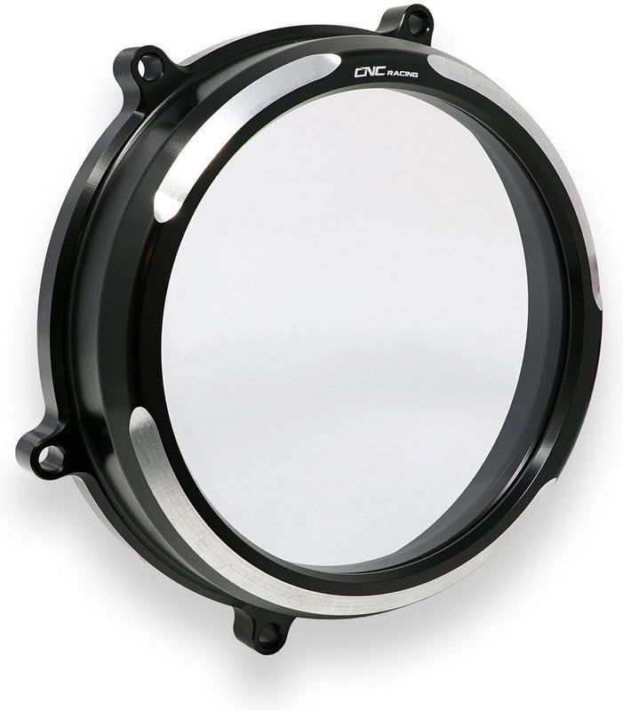 CNC Racing Clear oil bath clutch cover Ducati Panigale BICOLOR, Black | CA200BS
