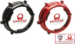 CNC Racing Clear oil bath clutch cover with carbon fiber inlay for Ducati Panigale Pramac Racing Lim. Ed., Black | CA201BPR