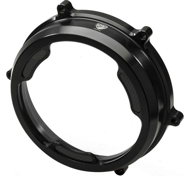 CNC Racing Clear oil bath clutch cover with carbon fiber inlay for Ducati Panigale | CA201
