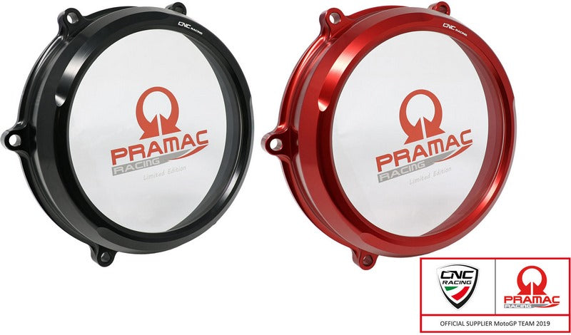 CNC Racing Clear oil bath clutch cover Ducati Panigale V4 - Pramac Racing Limited Edition, Red | CA210RPR