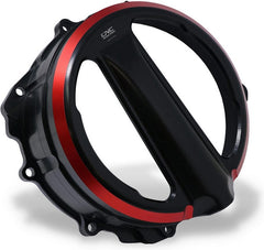 CNC Racing Clear clutch cover - cable control - Bicolor, Black/Red | CA301BR