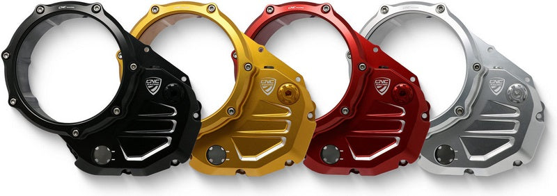 CNC Racing Clear cover oil bath clutch Ducati, Red | CA501RR