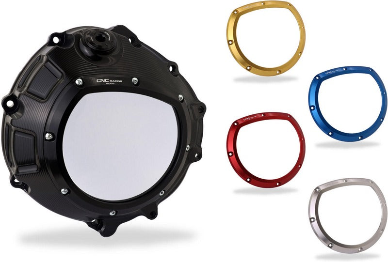 CNC Racing Clear clutch cover BMW - hydraulic control, Black/Gold | CA800BG