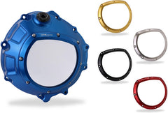 CNC Racing Clear clutch cover BMW - hydraulic control, Blue/Silver | CA800LS