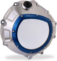 CNC Racing Clear clutch cover BMW - hydraulic control, Silver/Blue | CA800SL
