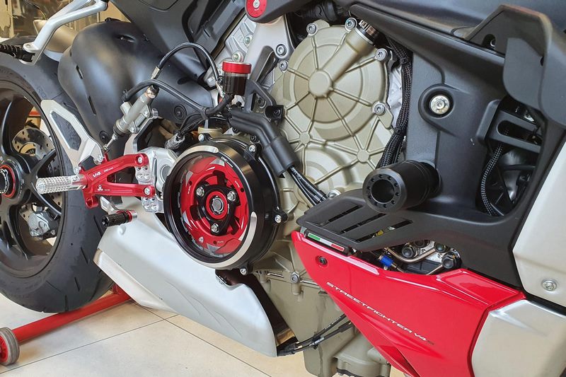 CNC Racing Clear clutch cover - Conversion kit Ducati Streetfighter V4, Natural | CAB01N
