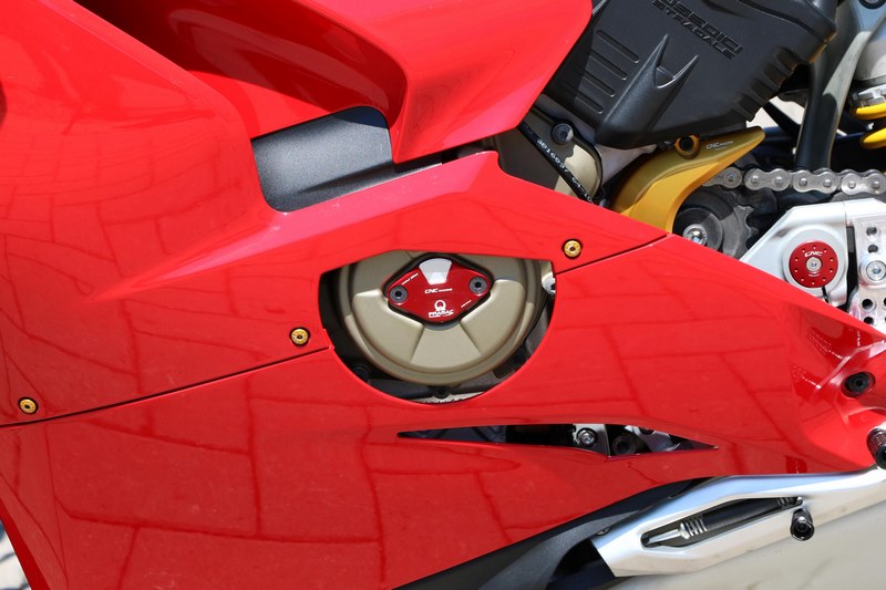 CNC Racing Timing inspection cover Ducati Panigale/Streetfighter V4 - Pramac Racing limited Edition, Red | CF266RPR