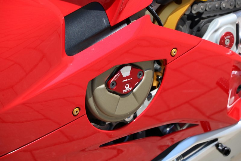 CNC Racing Timing inspection cover Ducati Panigale/Streetfighter V4 - Pramac Racing limited Edition, Red | CF266RPR