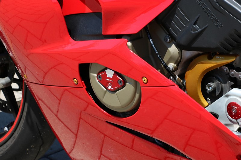 CNC Racing Timing inspection cover Ducati Panigale/Streetfighter V4 - Pramac Racing limited Edition, Red | CF266RPR