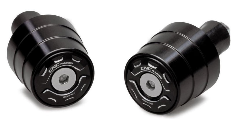 CNC Racing Handlebar ends GEAR bicolor, Black/Silver | CM238BS