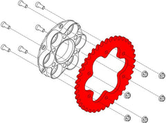 CNC Racing Ring gear Z42 P530 6 holes Ducati, Black | CN611B