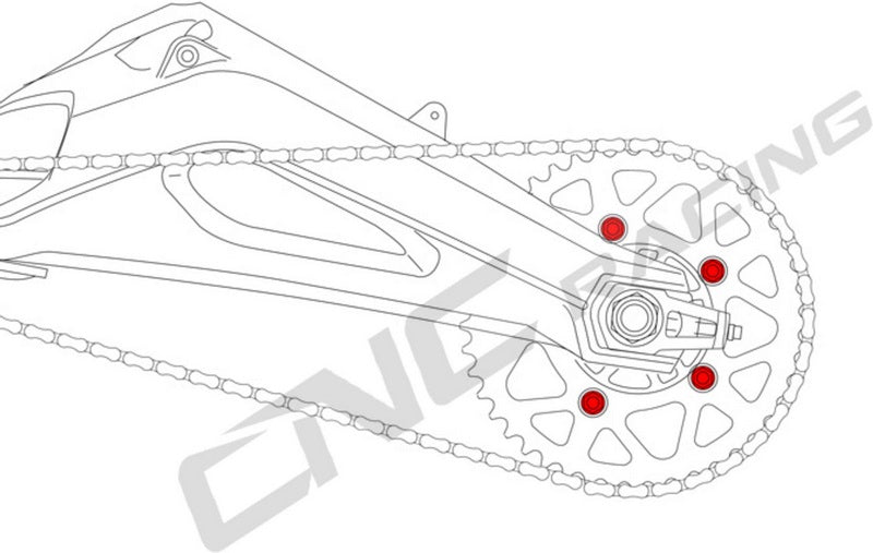 CNC Racing REAR SPROCKET NUTS APRILIA M10X1.25 | DA383
