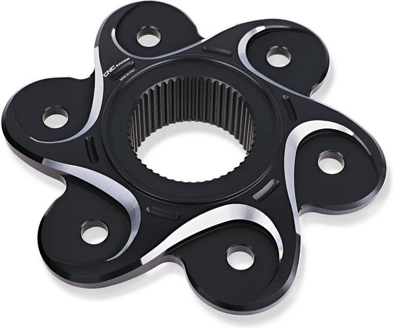 CNC Racing REAR SPROCKET FLANGE DUCATI BICOLOR, Black/Silver | FL504BS