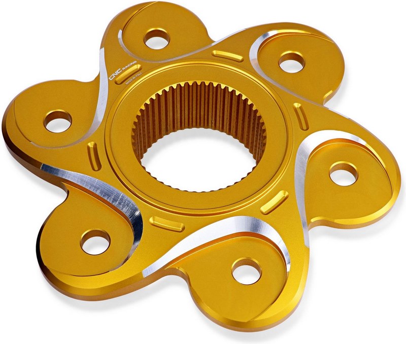 CNC Racing REAR SPROCKET FLANGE DUCATI BICOLOR, Gold/Silver | FL504GS