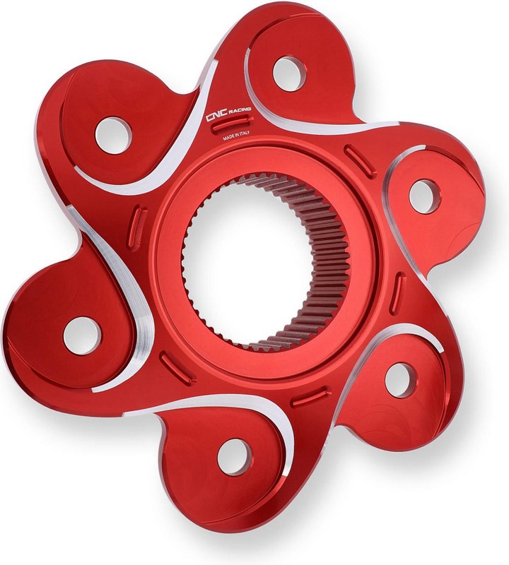 CNC Racing REAR SPROCKET FLANGE DUCATI BICOLOR, Red/Silver | FL507RS