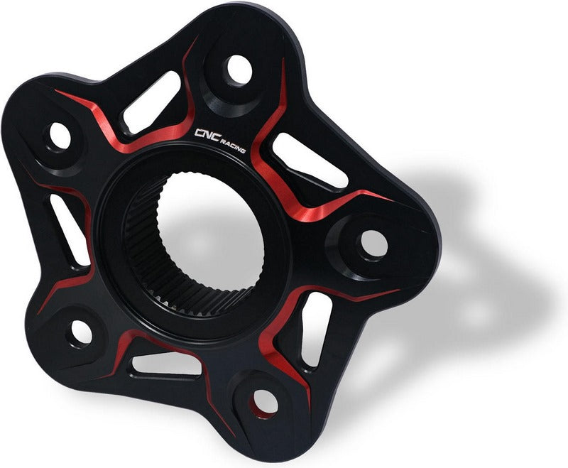 CNC Racing Rear sprocket flange 5 holes MV Agusta - Bicolor, Black/Red | FL508BR