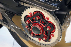 CNC Racing Rear sprocket flange 5 holes MV Agusta - Bicolor, Black/Red | FL508BR