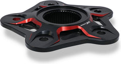 CNC Racing Rear sprocket flange 5 holes MV Agusta - Bicolor, Black/Red | FL508BR
