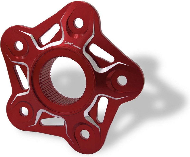 CNC Racing Rear sprocket flange 5 holes MV Agusta - Bicolor, Red/Silver | FL508RS