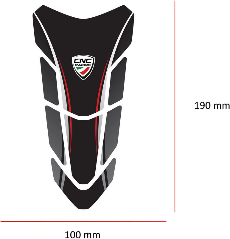 CNC Racing Fuel tank pad Ducati, Black | FP004B
