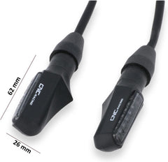 CNC Racing Turn indicator Task + rear position and stop light Led Approved, Black | ID019B