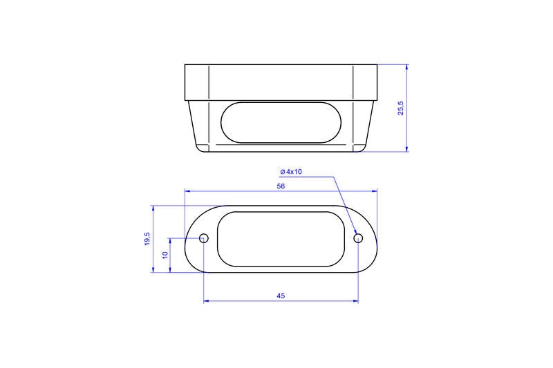 License plate light led PRO - aluminum, Black