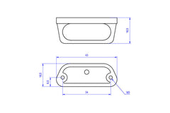 License plate light led MINI, Black