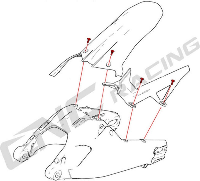 CNC Racing Screw kit lower fairing Aprilia Tuono | KV311