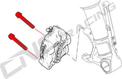 CNC Racing Screws Front brake caliper set M10x1.25x60 (2 pcs) - Titanium | KV355