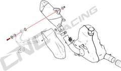 CNC Racing Screws titanium - Exhaust silencer bracket , Titanium | KV364X