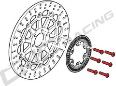 CNC Racing Screws set front brake disc M8x20 (6 pcs) - Titanium, Titanium | KV375X