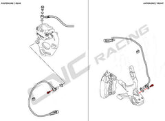 CNC Racing Speed sensor ABS screw M6x16 (1 pc) - Titanium, Titanium | KV377X
