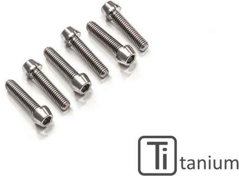 CNC Racing Screws set triple clamp bottom M6x20 (6 pcs) - Titanium, Titanium | KV390X