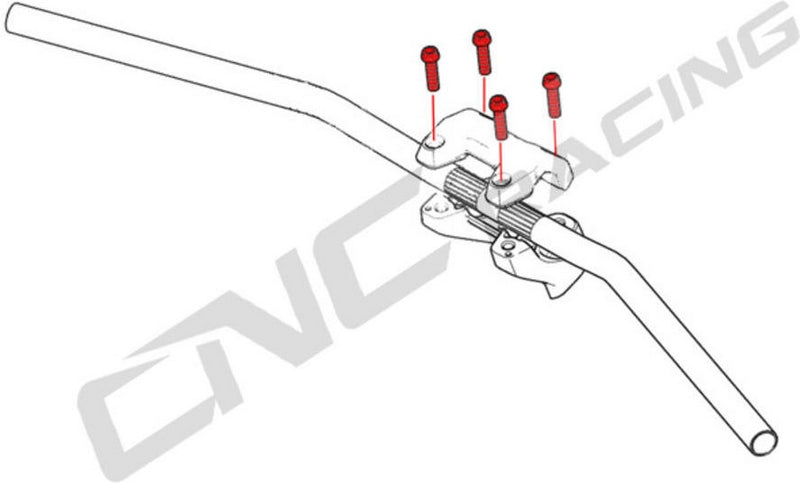 CNC Racing Screws set front axle clamp M8x25 (4 pcs) - Titanium, Titanium | KV394X