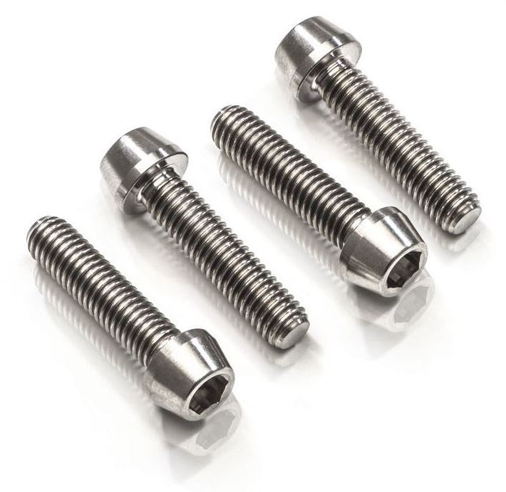CNC Racing Screws set front axle clamp M8x25 (4 pcs) - Titanium, Titanium | KV394X